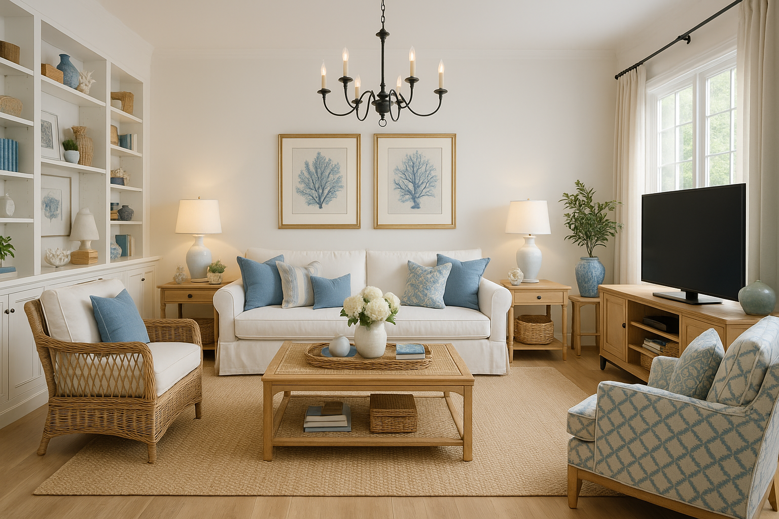 AI home design living room